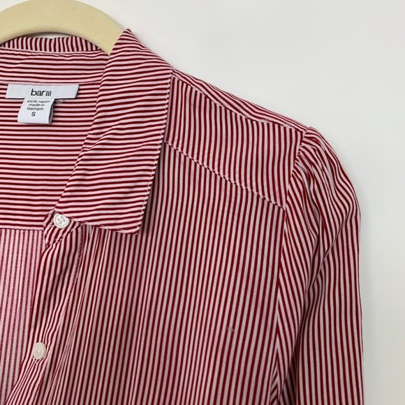 Bar III Striped Button Down Long Sleeve Shirt - Picture 6 of 10